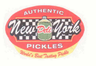 AUTHENTIC NEW YORK DELI PICKLES WORLD'S BEST TASTING PICKLE logo