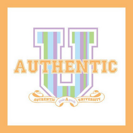 AUTHENTIC U AUTHENTIC UNIVERSITY GRADE A GOODS logo