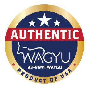 AUTHENTIC WAGYU 93-99% WAGYU PRODUCT OF USA logo
