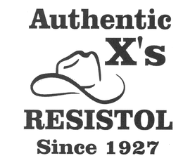 AUTHENTIC X'S RESISTOL SINCE 1927 logo