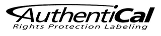 AUTHENTICAL RIGHTS PROTECTION LABELING logo