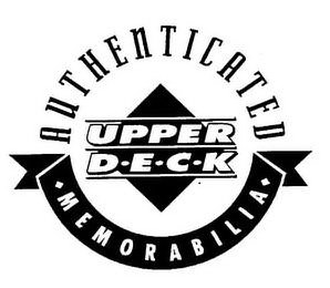 AUTHENTICATED UPPER D·E·C·K· ·MEMORABILIA· logo