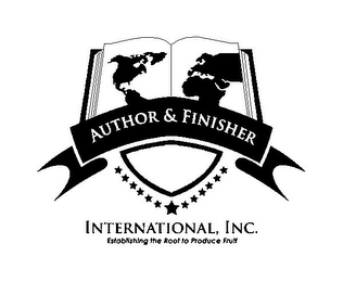 AUTHOR & FINISHER INTERNATIONAL, INC. ESTABLISHING THE ROOT TO PRODUCE FRUIT logo