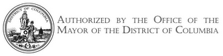 AUTHORIZED BY THE OFFICE OF THE MAYOR OF THE DISTRICT OF COLUMBIA DISTRICT OF COLUMBIA 1871 CONSTITUTION JUSTITIA OMNIBUS logo