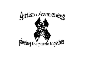 AUTISM AWARENESS PIECING THE PUZZLE TOGETHER logo