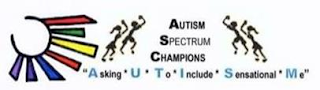 AUTISM SPECTRUM CHAMPIONS "ASKING U TO INCLUDE  SENSATIONAL ME" logo