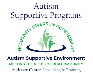 AUTISM SUPPORTIVE PROGRAMS INCLUSIVITY DIVERSITY ACCESSIBILITY AUTISM SUPPORTIVE ENVIRONMENT MEETING THE NEEDS OF OUR COMMUNITY ANDERSON CENTER CONSULTING & TRAINING logo