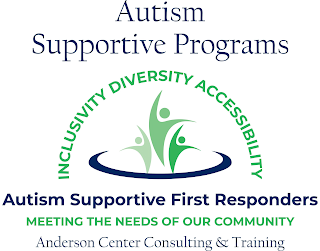 AUTISM SUPPORTIVE PROGRAMS INCLUSIVITY DIVERSITY ACCESSIBILITY AUTISM SUPPORTIVE FIRST RESPONDERS MEETING THE NEEDS OF OUR COMMUNITY ANDERSON CENTER CONSULTING & TRAINING logo