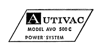 AUTIVAC MODEL AVO 500 C POWER SYSTEM logo