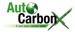 AUTO CARBON X X-OUT YOUR CARBON DEBT. logo