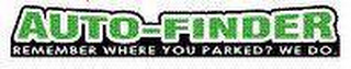 AUTO-FINDER REMEMBER WHERE YOU PARKED? WE DO logo