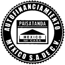 AUTOFINANCIAMIENTO MEXICO S.A. DE C.V. PAISATANDA MEXICO MI CASA logo