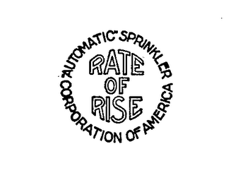 "AUTOMATIC" SPRINKLER CORPORATION OF AMERICA RATE OF RISE logo