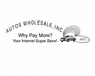 AUTOS WHOLESALE, INC. WHY PAY MORE? YOUR INTERNET SUPER STORE! logo
