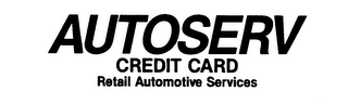 AUTOSERV CREDIT CARD RETAIL AUTOMOTIVE SERVICES logo