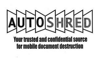 AUTOSHRED YOUR TRUSTED AND CONFIDENTIAL SOURCE FOR MOBILE DOCUMENT DESTRUCTION logo