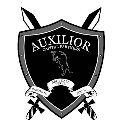 AUXILIOR CAPITAL PARTNERS INNOVATE ABOVE ALL SERVE SOLVE logo