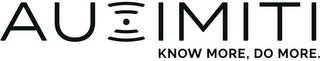 AUXIMITI KNOW MORE, DO MORE. logo