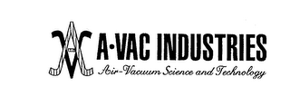 AV A-VAC INDUSTRIES AIR-VACUUM SCIENCE AND TECHNOLOGY logo