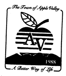 AV THE TOWN OF APPLE VALLEY A BETTER WAY OF LIFE logo