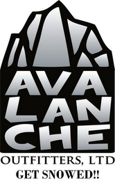 AVALANCHE OUTFITTERS, LTD GET SNOWED!! logo