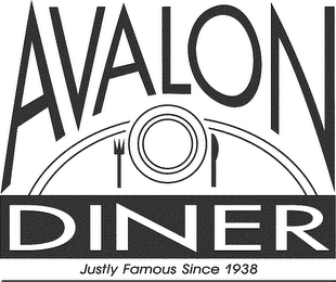 AVALON DINER JUSTLY FAMOUS SINCE 1938 logo