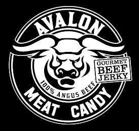AVALON MEAT CANDY 100% ANGUS BEEF GOURMET BEEF JERKY logo