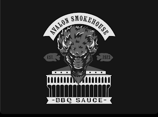 AVALON SMOKEHOUSE BBQ SAUCE EST 2023 logo