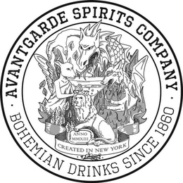 AVANTGARDE SPIRITS COMPANY BOHEMIAN DRINKS SINCE 1860 logo