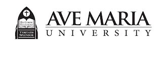 AVE MARIA UNIVERSITY EX CORDE ECCLESIAE VERITATIS SPLENDOR logo