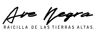 AVE NEGRA RAICILLA DE LAS TIERRAS ALTAS. logo