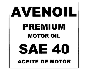 AVENOIL PREMIUM MOTOR OIL SAE 40 ACEITE DE MOTOR logo
