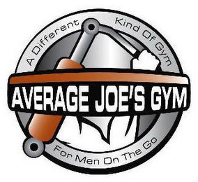 AVERAGE JOE'S GYM A DIFFERENT KIND OF GYM FOR MEN ON THE GO logo