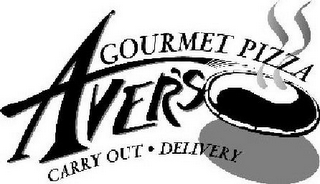 AVER'S GOURMET PIZZA CARRY OUT · DELIVERY logo