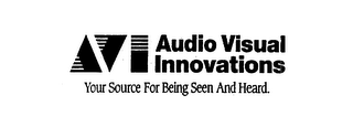AVI AUDIO VISUAL INNOVATIONS YOUR SOURCE FOR BEING SEEN AND HEARD.