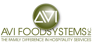 AVI FOODSYSTEMS, INC. THE FAMILY DIFFERENCE IN HOSPITALITY SERVICES logo