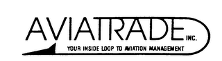 AVIATRADE INC. YOUR INSIDE LOOP TO AVIATION MANAGEMENT logo