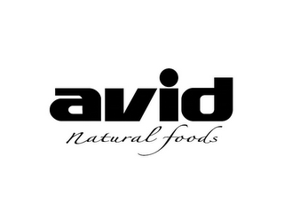 AVID NATURAL FOODS logo