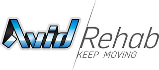 AVID REHAB KEEP MOVING logo