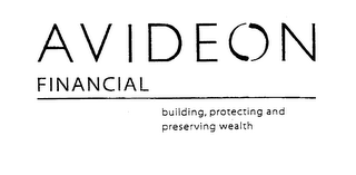 AVIDEON FINANCIAL BUILDING, PROTECTING AND PRESERVING WEALTH logo