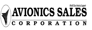 AVIONICS SALES CORPORATION WORLD CLASS AVIONICS SUPPORT logo