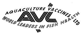 AVL AQUACULTURE VACCINES LTD WORLD LEADERS IN FISH HEALTH logo