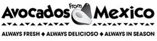 AVOCADOS FROM MEXICO ALWAYS FRESH ALWAYS DELICIOSO ALWAYS IN SEASON logo