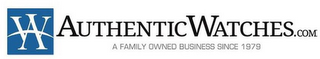 AW AUTHENTICWATCHES.COM A FAMILY OWNED BUSINESS SINCE 1979 logo