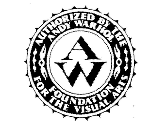 AW AUTHORIZED BY THE ANDY WARHOL FOUNDATION FOR THE VISUAL ARTS logo