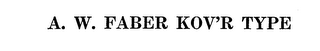 A.W. FABER KOV'R TYPE logo