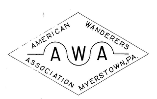 AWA AMERICAN WANDERERS ASSOCIATION MYERSTOWN, PA. logo
