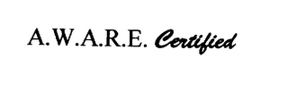 A.W.A.R.E. CERTIFIED logo