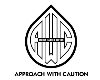 AWC CAUTION CAUTION CAUTION APPROACH WITH CAUTION logo