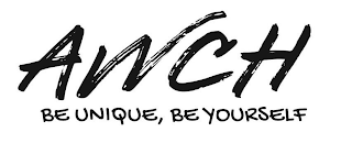 AWCH BE UNIQUE, BE YOURSELF logo